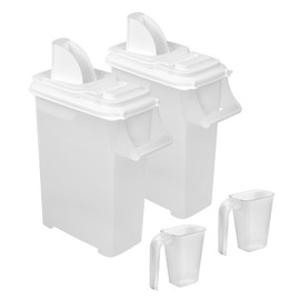 Buddeez Pet Food Storage Dispensers Plastic 4 Gallon (Set of 2)