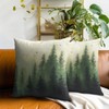 Giwawa Green Misty Forest Throw Pillow Covers 18x18 Inch Set