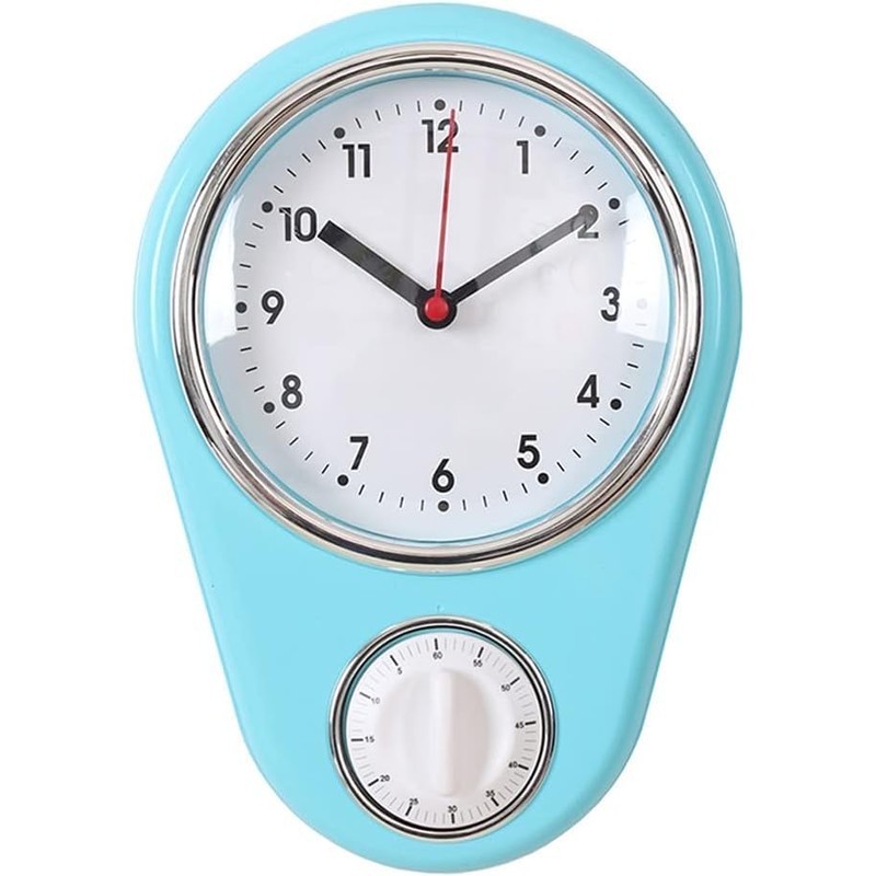 Uadme Wall Clock,9 Inch Quartz Clock 60 Minutes Countdown Timer,Multifunction