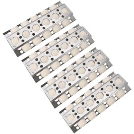 GasSaf Heat Plate for Select Turbo BBQ Replacement Parts, 16.5 inch Briquette Tray for Turbo Sts, Elite, Classic Gas Grills, 4-Pack Stainless Steel Heat Plates for Nexgrill Grill Parts(16 1/2 x 6 1/2)