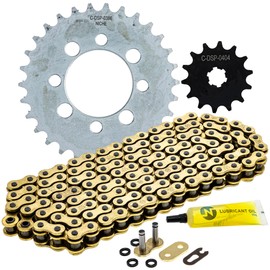 NICHE Drive Sprocket Chain Combo for Kawasaki Z125 Pro Front 14 Rear 30 Tooth 420 X-Ring 124 Links