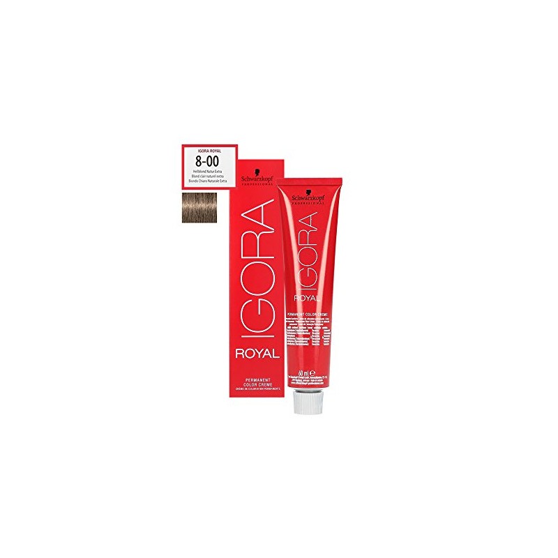 Schwarzkopf Igora Royal 8-00 Light Blonde Natural Extra 60ml Tube
