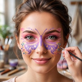 56pcs Face Paint Stencils, Reusable Body Facial Painting Templates