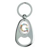 GRAPHICS & MORE Letter G Floral Monogram Initial Keychain Chrome