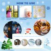 Qeedee Christmas Snowflakes Window Clings, 8 Sheet Snowflake Window Clings
