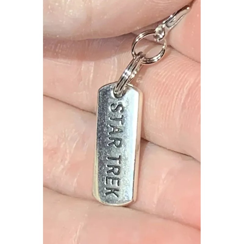 Silver Star Trek Charm Zipper Pull & Keychain Add On