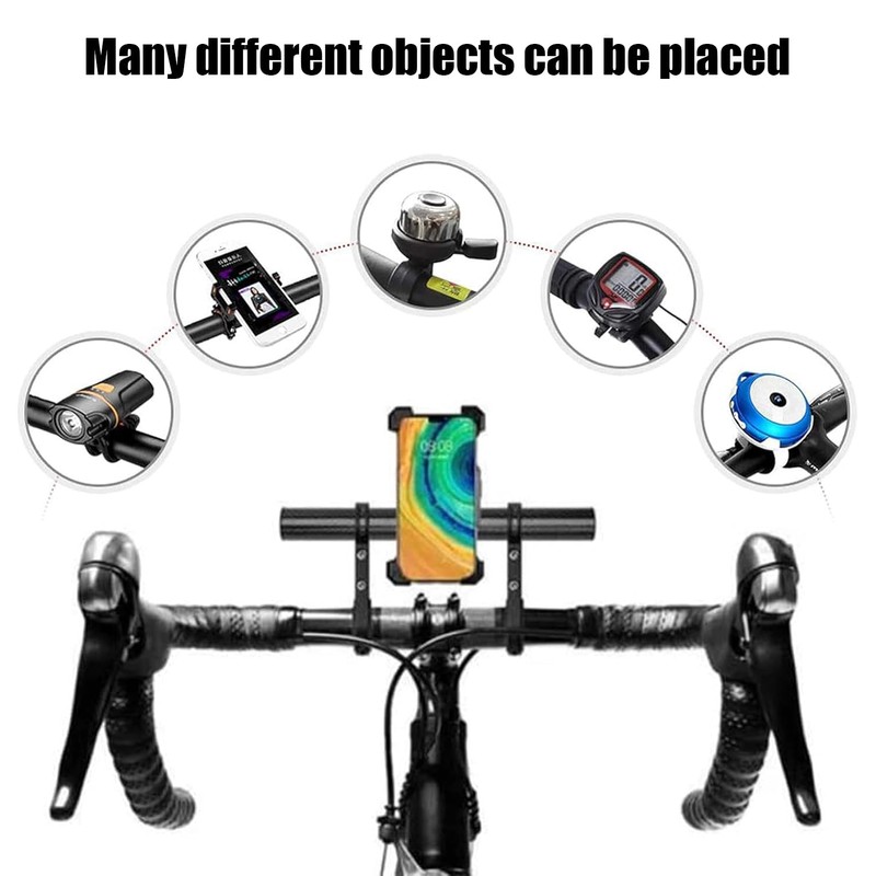 Bicycle Handlebar Extension, 30 cm Aluminium Bicycle Extender Holder, with