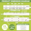 FUMITAKE Table Tap, Power Strip with Individual Switch, 9.8 ft