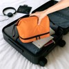 TopTie Double Layers Travel Bag for Toiletries, Unisex Wide-Open Makeup