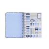 Idena 11366 Notebook A5 with 66 Stickers, Blue, Journal with