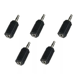 IMC Audio 5 Pieces 3.5mm Stereo Female To 2.5mm Stereo Male Adapter Audio Headphone Jack
