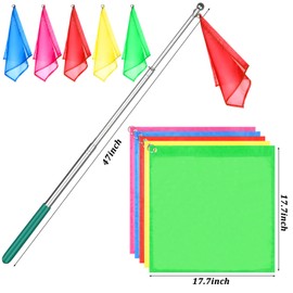 10Pcs Equestrian Training Flags Equestrian Training Equipment Equestrian Nylon Flags With Flagpole Training Flag Horsemanship Flag Horse Lunging Training Stick Animal Flag Training Stick