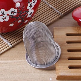 Infusore da tè riutilizzabile in acciaio inox da 6 cm, colino in rete di ricambio per teiera in metallo, filtro a rete per teiera