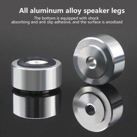 XUMIUZIY 4Pcs Speaker Stand, Aluminum Alloy, Shock Absorber, Amplifier Pads, Subwoofer Isolation, Speaker Accessories
