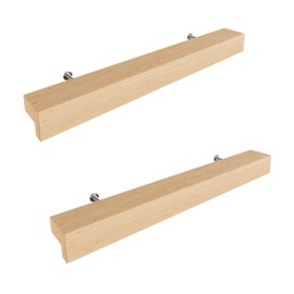 Sossai GAH01 Wooden Furniture Handles Made of Beech Hole Spacing 128 mm, Length 188 mm, Pack of 2