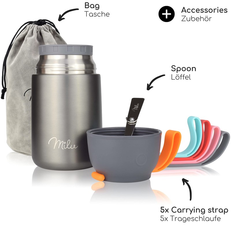 Milu® Thermo Food Flask - 300, 440, 450, 650, 800ml