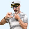 SOETDERT Yacht Captain Hat Captain Hat Costume Set, Adjustable Captain's