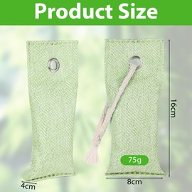 HOTUT Bamboo Charcoal Air Purifying Bags,6×75g Natural Activated Charcoal Bags,Removes Odors and Moisture,Activated Charcoal Bags Odor Absorber,Bags Odor Eliminator for Home,Car,Pets,Bathroom