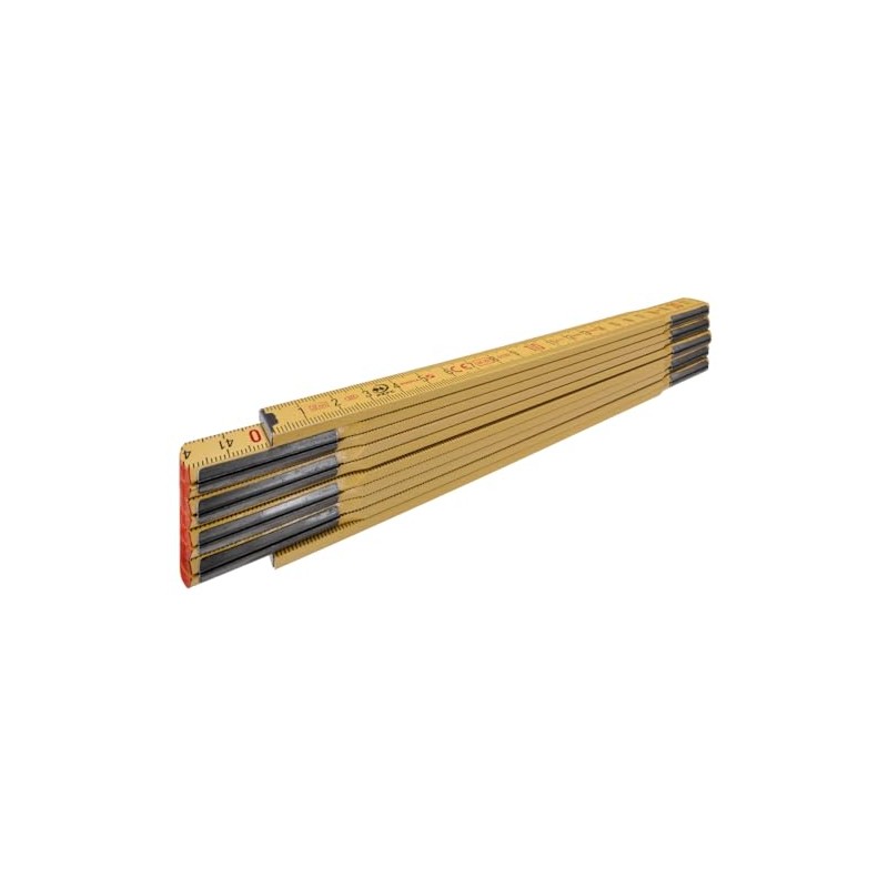 STABILA Type 607 2m Yellow Wooden Folding Ruler Metric Scale