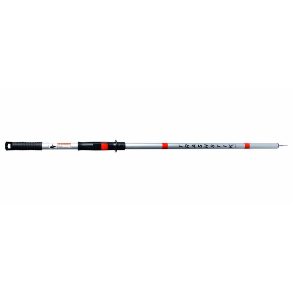 PikStik T422, 42" Aluminum Shaft TrashStik with Durable and Rust-Proof Stainless Steel Double-Point Design, Ergonomic Handle and Protective Nylon Strap