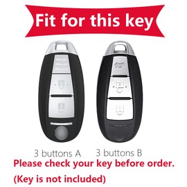KUNIO Car Key Case Cover Fits Suzuki SX4 Vitara Swift Ignis Kizashi Baleno Ertiga 2019 TPU Key Protector Key Ring 3 Buttons B Grey