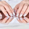 IKISKT Press On Nails - White Cat Eye Tips |