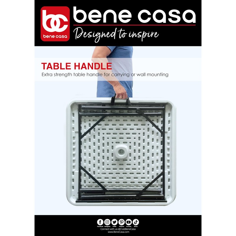 Benecasa Blow Mold Domino Game Table