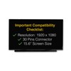 HP 15-DY2152WM Screen Replacement 30 Pins LCD LED Display With