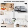 YibaiYi 3Pcs Bed Sheet Clips Adjustable Elastic Fitted Sheet Straps,