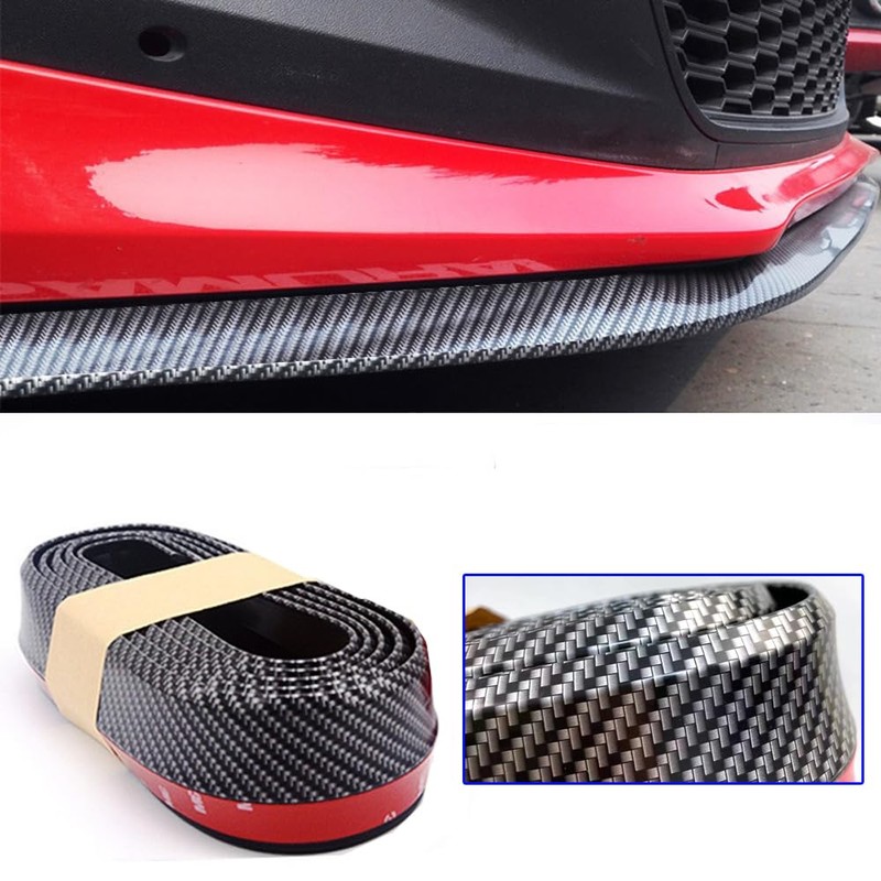 WeFoonLo Universal Car Front Bumper Spoiler Rubber Sticker Lip Splitter