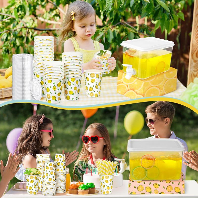 151 Pcs Lemonade Stand Supplies Lemonade Stand Kit Plastic Drink