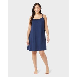 32 DEGREEES - Vestido de brasier para mujer, con copas integradas, ajuste relajado, tirantes delgados ajustables, Inky Indigo, L