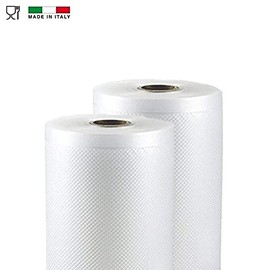 Virsus 2 Rolls of Vacuum Food Bags, 25 cm x 600 cm Offer Roll Vacuum Bags with Adjustable Sizes