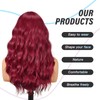 purshine Long Wine Red Wig for Women, 21 Inch Long