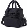 Lonchera Térmica para Mujer, Bolsa de Almuerzo de 2 Compartimentos,Negra