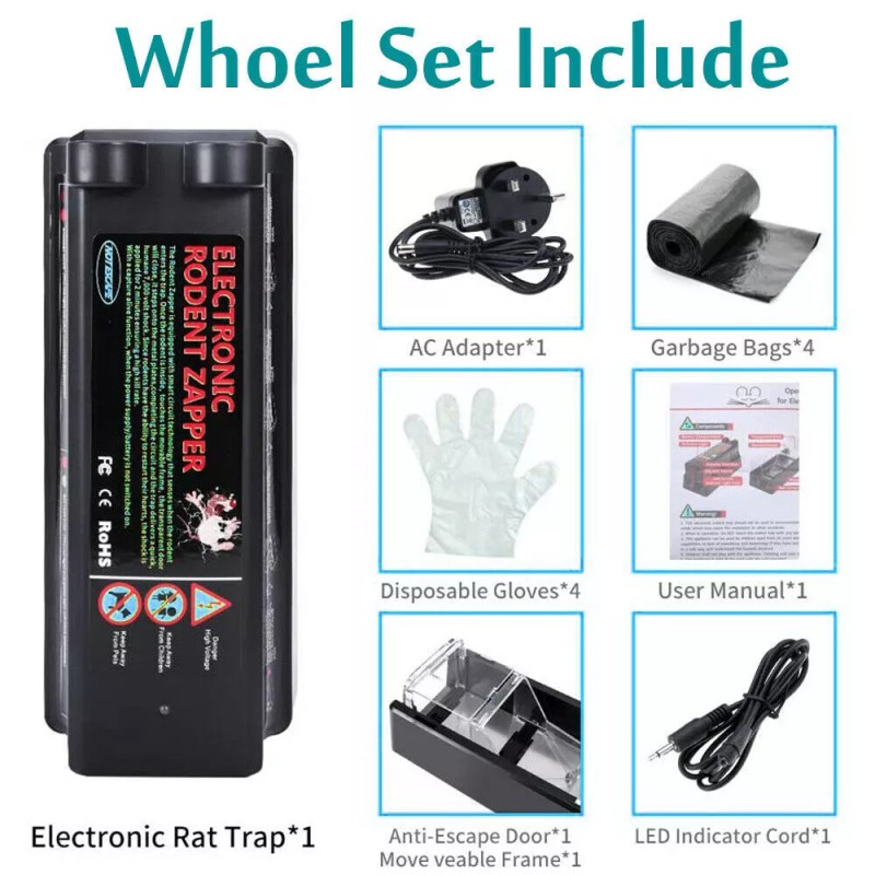 Phomemo Mouse Trap Control Electronic Rat Trap 7000 High Voltage