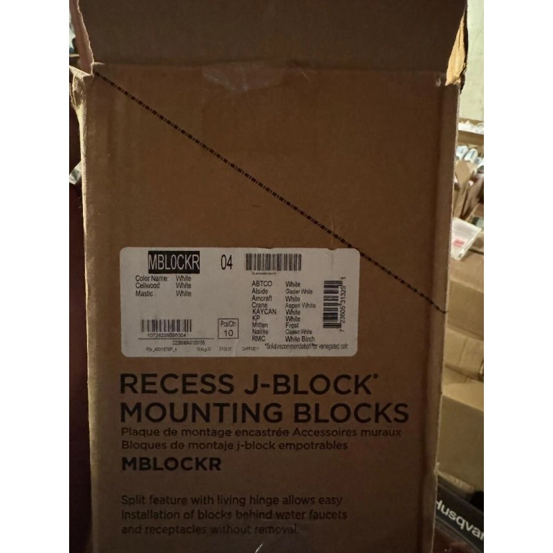 PlyGem MBL0CKR Cellwood Split Recessed J-Block Mounting Block White 6"