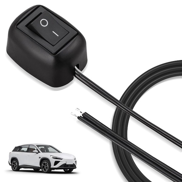 Car Switch, On-Off Switch, 23.6 inches (60 cm) Wiring Included,