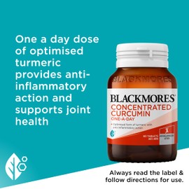 Blackmores Concentrated Curcumin One-A-Day | Anti-Inflammatory | Supports Joint & Joint Cartilage Health | 60 Tablets