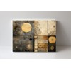 Twisted R Design 20x16 Gold Squared Abstract Canvas Print Wall