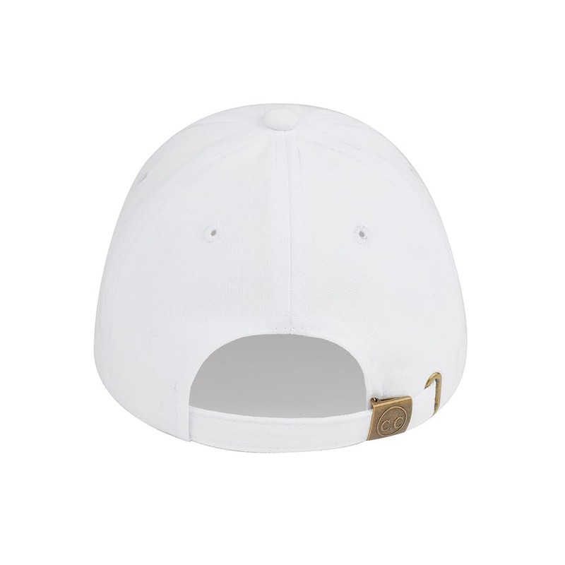 C.C American Flag Patch Baseball Cap (White)