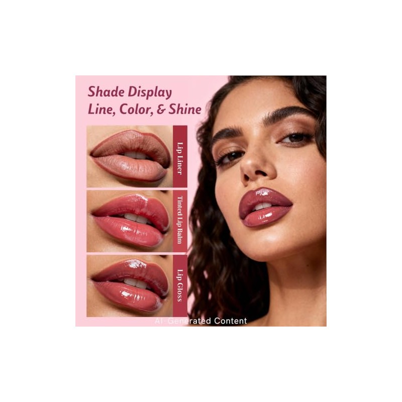 KIMUSE Juego de 3 labios combinados, kit de labios coreanos