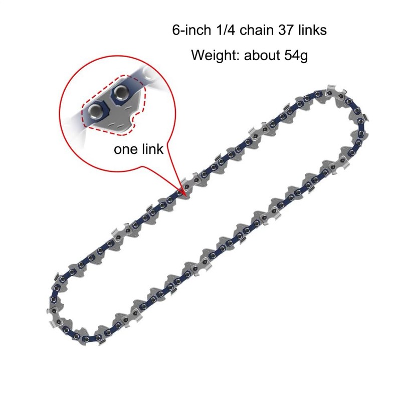 2-Pack 6 Inch Mini Chainsaw Chain, Replacement Chains for Cordless