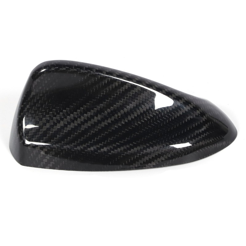 Carbon Fiber Car Antenna Cover Shark Fin Trim Glossy Black