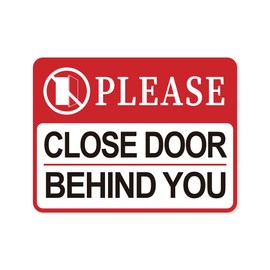 Please Close Door Behind You Sign, Self Adhesive Weatherproof Vinyl Close The Door Stickers, Keep Closed Sign for Home Office Business Hospital Restroom School
