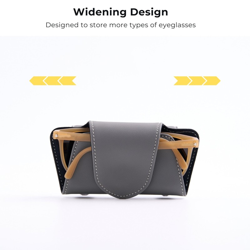 Ompellus Car Sunglasses Holder Case, Leather Sunglasses Holder Clip for