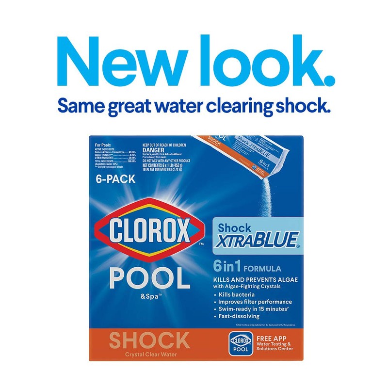 Clorox Pool&Spa 33512CLX Pool Shock XtraBlue (12 1-lb Bags), 12