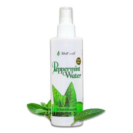 Well's Floral Water Mist Spray (Peppermint) | 8 fl. oz. | 100% Natural | Hydrating & Soothing | For Skin & Hair Care
