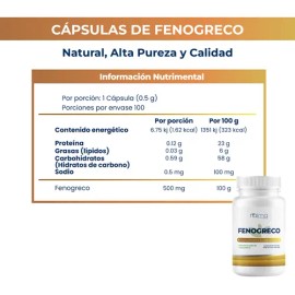 Fenogreco 500mg - 300 Cápsulas Pack