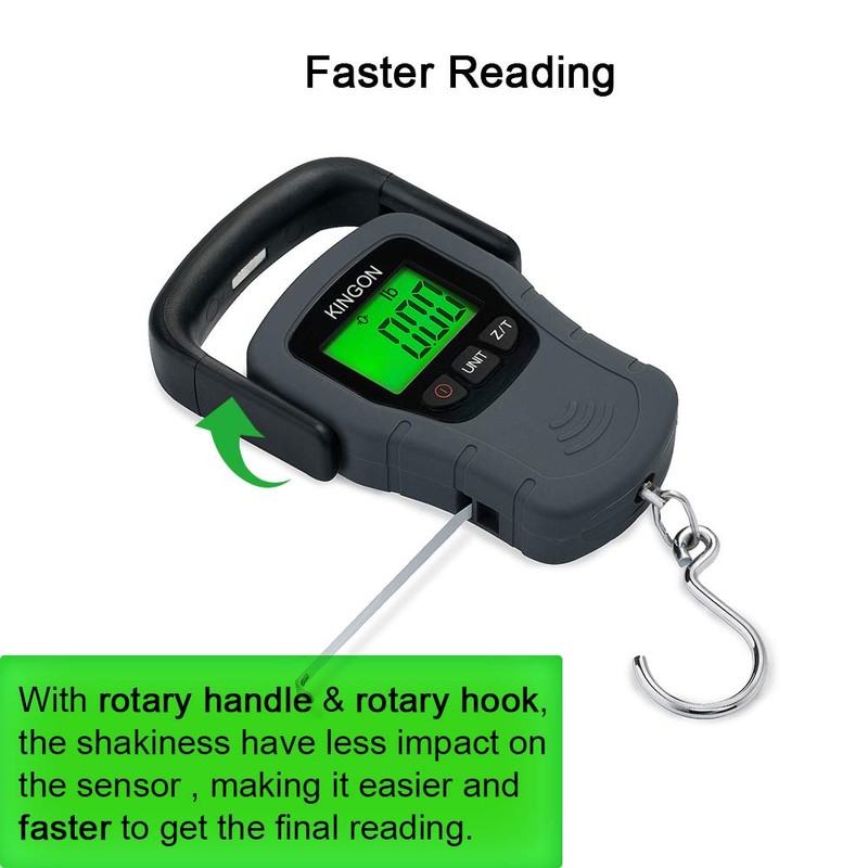 Digital Hanging Luggage Scale with Comfortable Handle and Large Hook,
